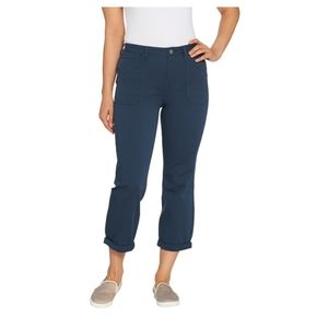 LOGO by Lori Goldstein Boyfriend Twill Jeans